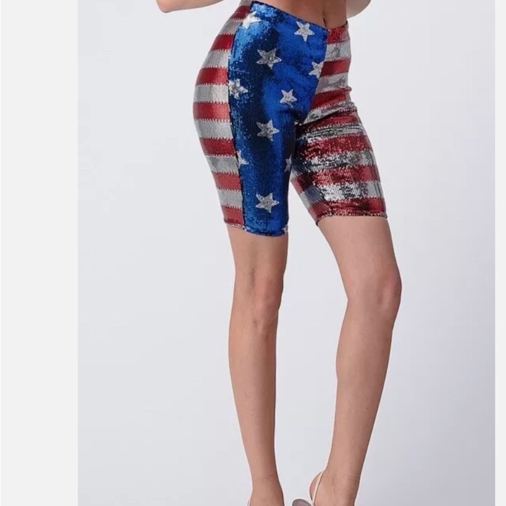 NIP/NWT Sequin USA bike shorts